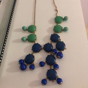 Royal blue & mint green bubble necklace
